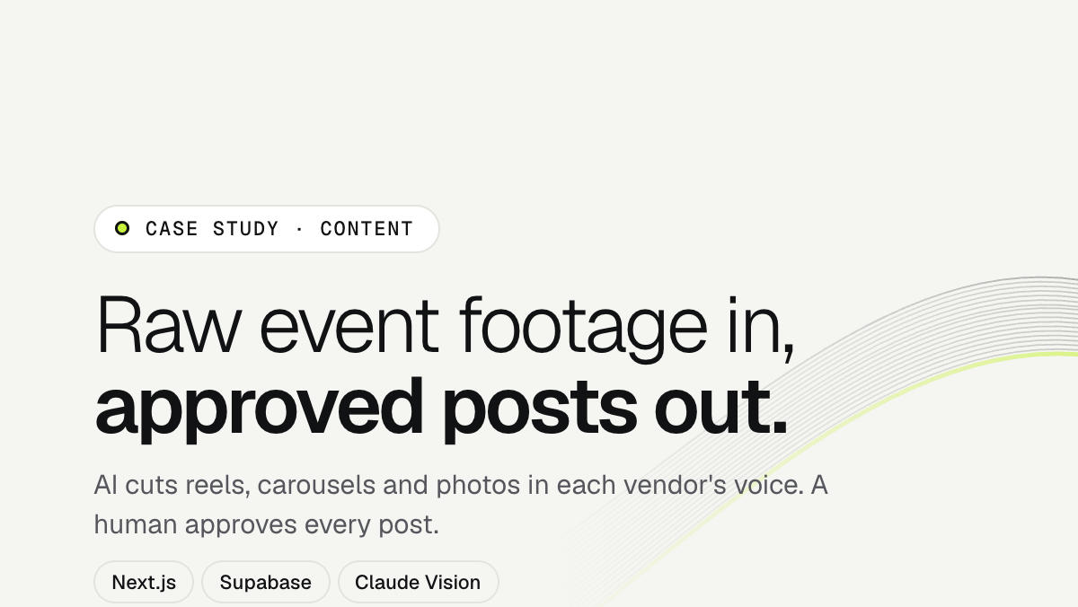 Orchsy — AI content automation for event vendors